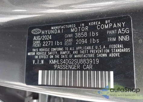 2025 Hyundai Elantra Sel Convenience из США, поврежденный, VIN KMHLS4DG2SU883919